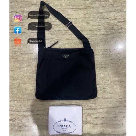 prada nylon มือสอง|Prada Nylon cross body ของแท้ .